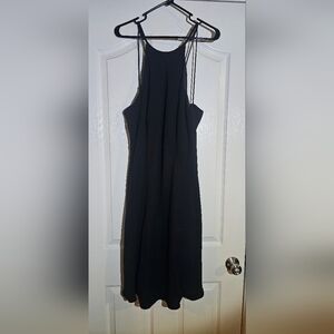 Evan Picone Black Halter Sheath Maxi Dress